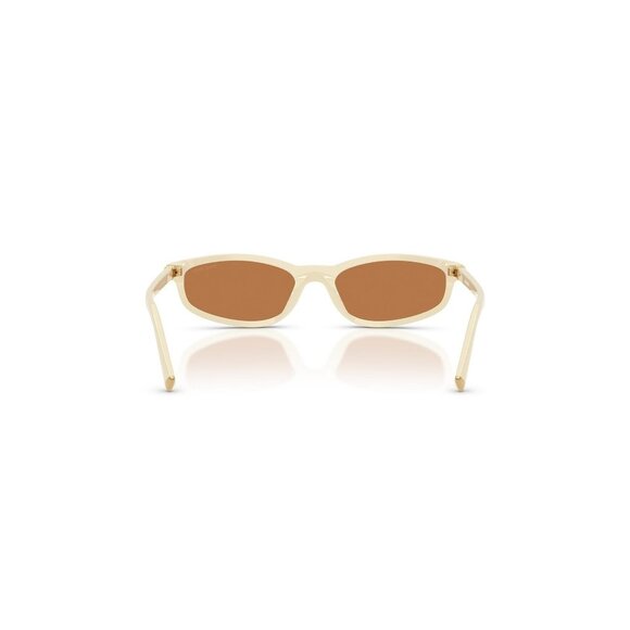 New MIU MIU White Rectangle SMUA06 21D-90Q Sunglasses Women - Picture 5 of 6